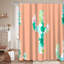 Rideau de douche orange imperméable, rideaux de douche pour la salle de bain avec 12 crochets-19707023