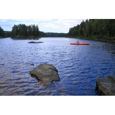 Falcone Girl Canoeing - Wrapped Canvas Print