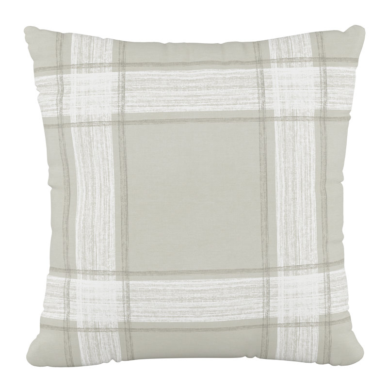 Plaid Cotton Reversible Throw Pillow