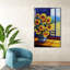 Fenêtre, tournesols II - Impression sur toile-80844265-80844271