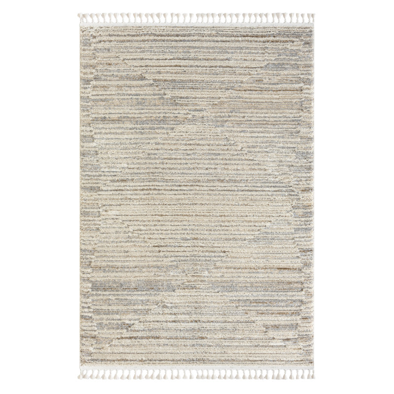 Amira cream Rug, Rectangular 140 x 200cm