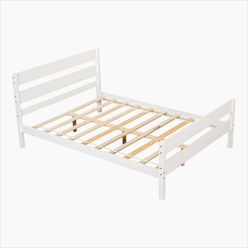 Coleman Bed With Headboard And Footboard, White, Full / Double