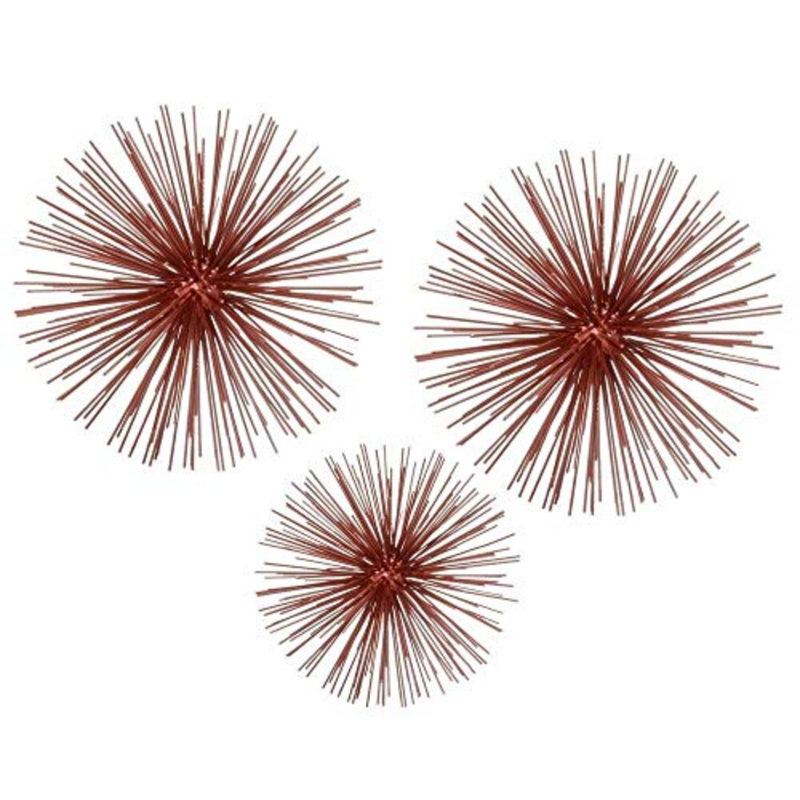 Erizo Spiked Large Sphere, 8" H x 8" W x 8" D, Red