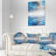 Coussin à imprimé de paysage bleu sur le lac-399998523-399998527