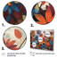 Décoration murale marguerite orange et bleu II - marguerite florale-88526969-88526975