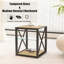 Table de chevet moderne 1 pièce pour chambre à coucher et salon, plateau en panneau de fibres à densité moyenne en bois trempé et en bois naturel, table d'appoint de style industriel-130339165