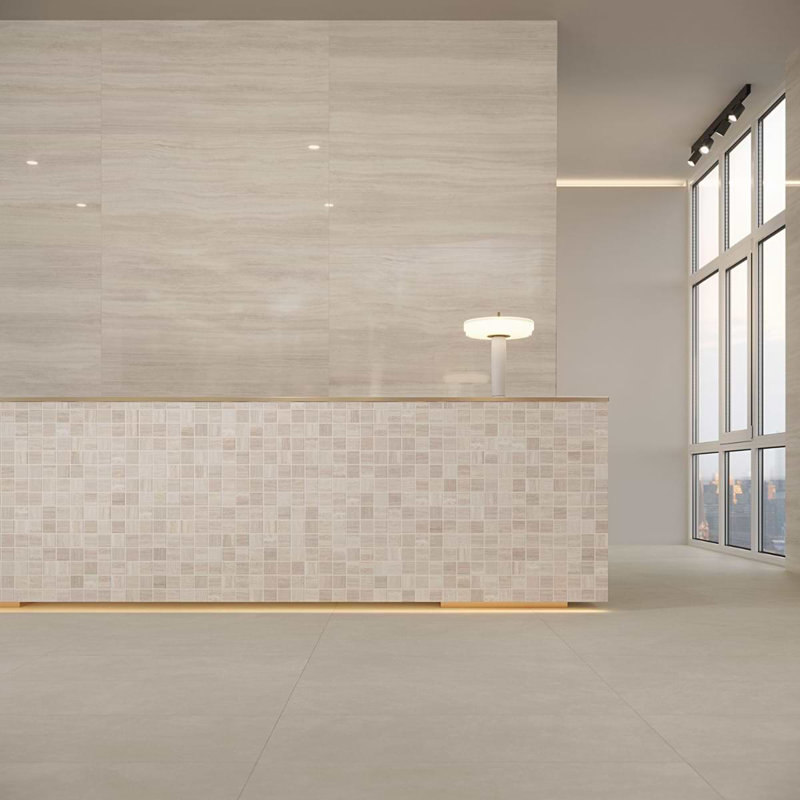 Nashville Beige 2X2 Matte Porcelain Mosaic Tile, Beige Matte