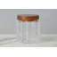 Fluted Glass Canister, Wood Lid-121607814