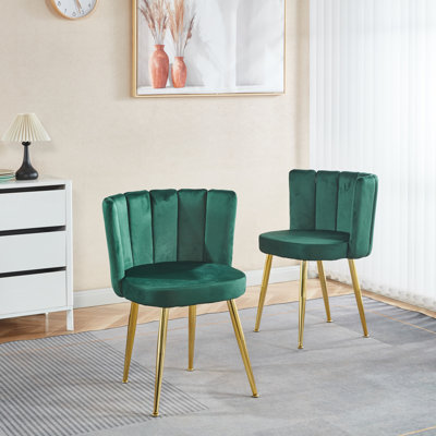Modern velvet dining chair(set of 2 )