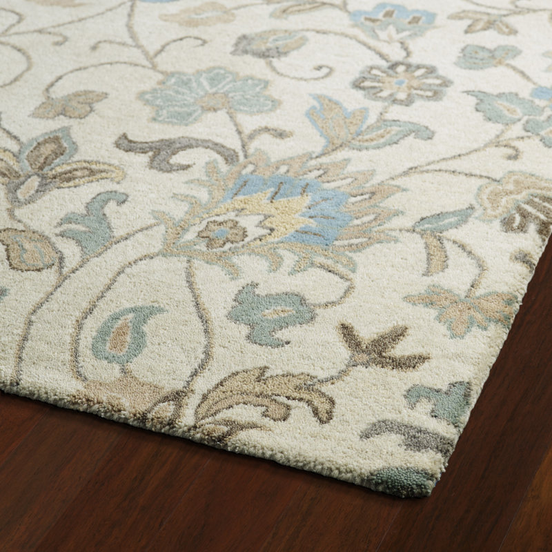Tapis jaune en laine touffeté à la main Casper, Rectangle 2 pi x 3 pi