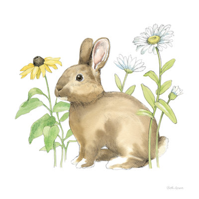 Wildflower Bunnies II Sq by Beth Grove - Wrapped Canvas Art Prints
