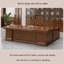 86,61 po Nouveau bureau de direction de style chinois en bois massif brun-129164663