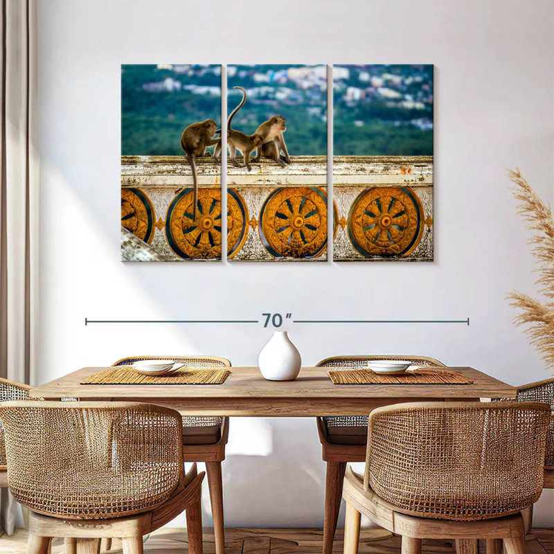 Brampt Thai Monkeys, 36" H x 57" W