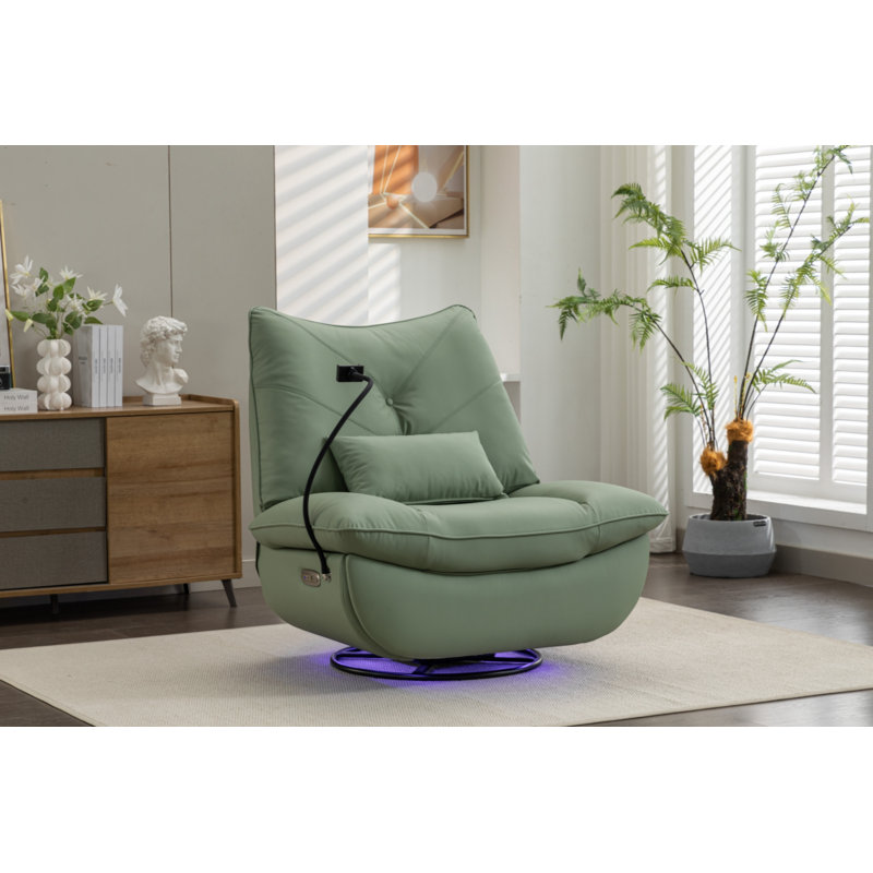 Fauteuil inclinable Montel, Polyuréthane vert