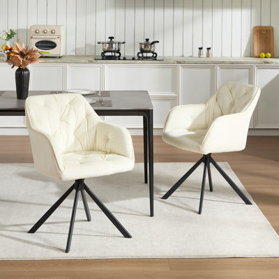49.8cm H Velvet Upholstered Metal Armchair