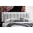 Contemporary Full Size Bed With Gray Wool Upholstery, Channel Tufting And Built-In Led Lights, Platform Setup Upholstered Headboard Structure