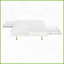 Table basse moderne blanche avec pieds dorés pour le salon, 2 tiroirs + tablette ouverte, finition ultrabrillante facile à nettoyer-1351566940