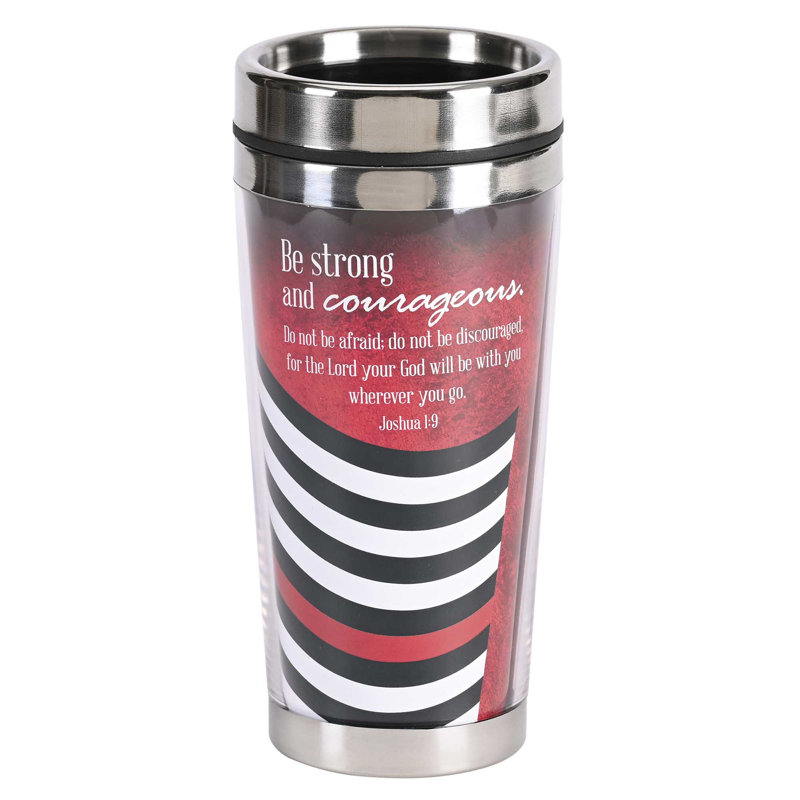16 oz Tasse de voyage à double paroi en acier inoxydable, Rouge