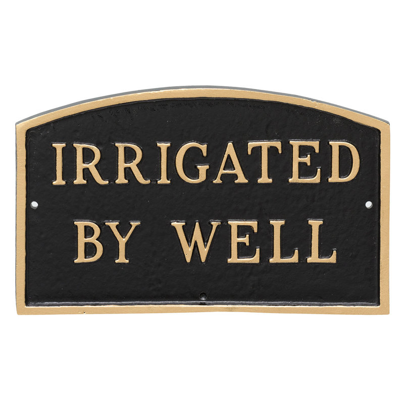 Plaque irriguée par bon état, Noir / or