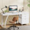 Bureau d'ordinateur à 3 tiroirs Syasia