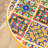 Sunlit Yellow Ceramic Tile And Iron Patio End Table, 13.68 In. Depth, Accented Practical