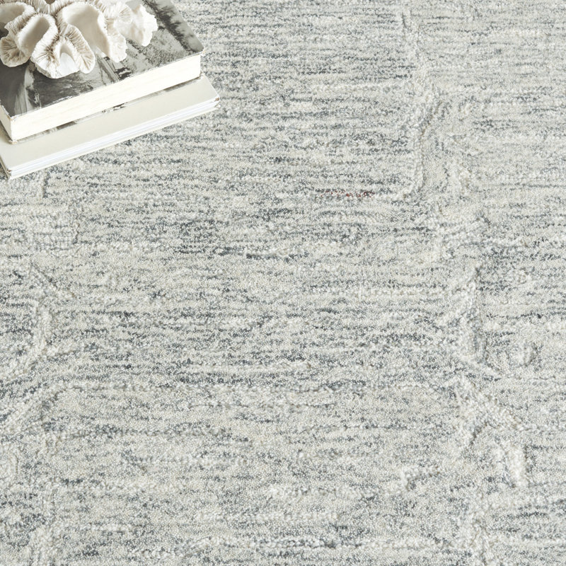 Pine 113 Hand Tufted Wool Pile Abstract Rug, Rectangle 5' x 8'