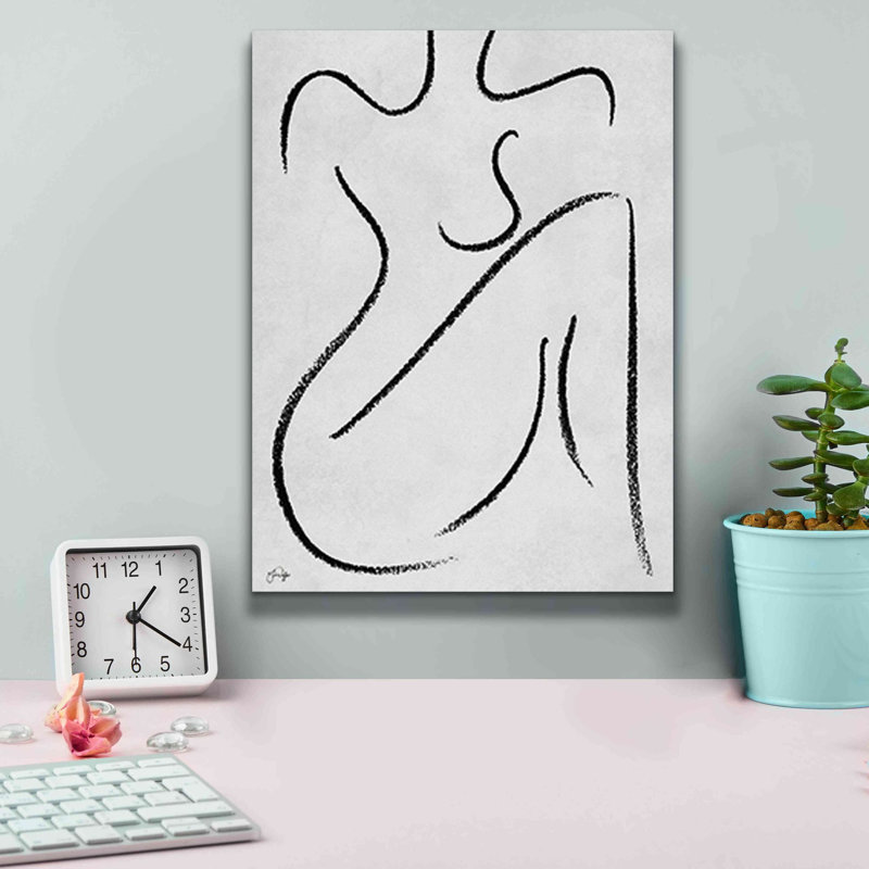 «Sitting Woman» par Yass Naffas Designs, estampe numérique sur toile, H 16 po x l 12 po x P 0,75 po
