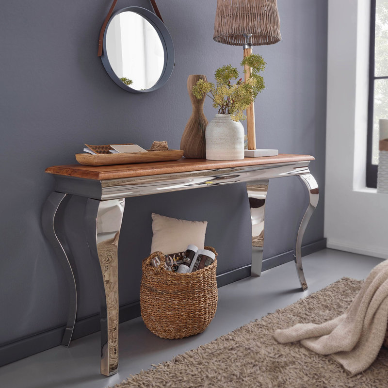 Eile 130cm Solid Wood Top Console Table