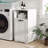 Laundry Cabinet with Divided Hamper and Removable Liner Bags