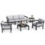 Ensemble de conversation modulaire de patio pour 5 personnes avec coussins, ensemble de conversation d'extérieur imperméable à l'eau toutes saisons 7 pièces, noir-1427398655-1427398625-1427515469