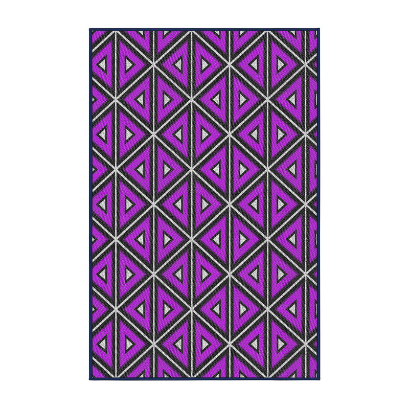 Tapis rose / noir Fairhaven, Rectangle 5 pi x 7 pi