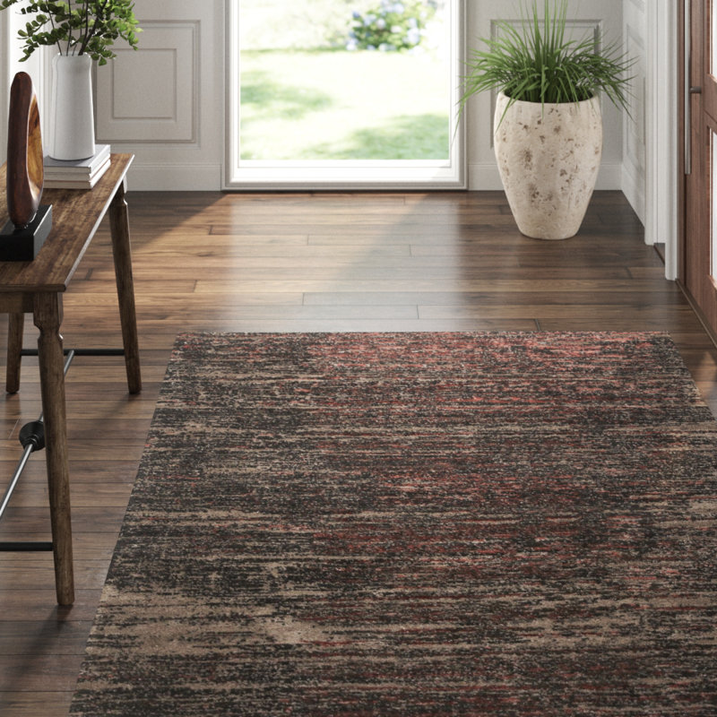 Bamboo Slat / Seagrass Abstract Area Rug, Rectangle 12' x 16'