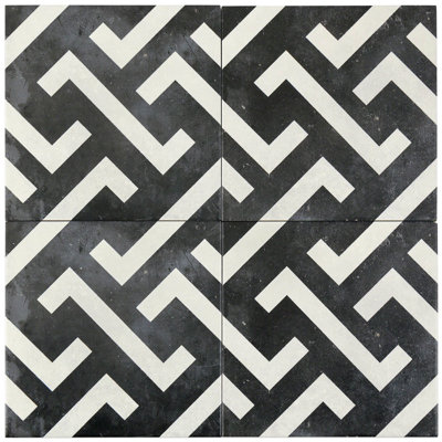 Anabella 9" x 9" Porcelain Patterned Wall & Floor Tile