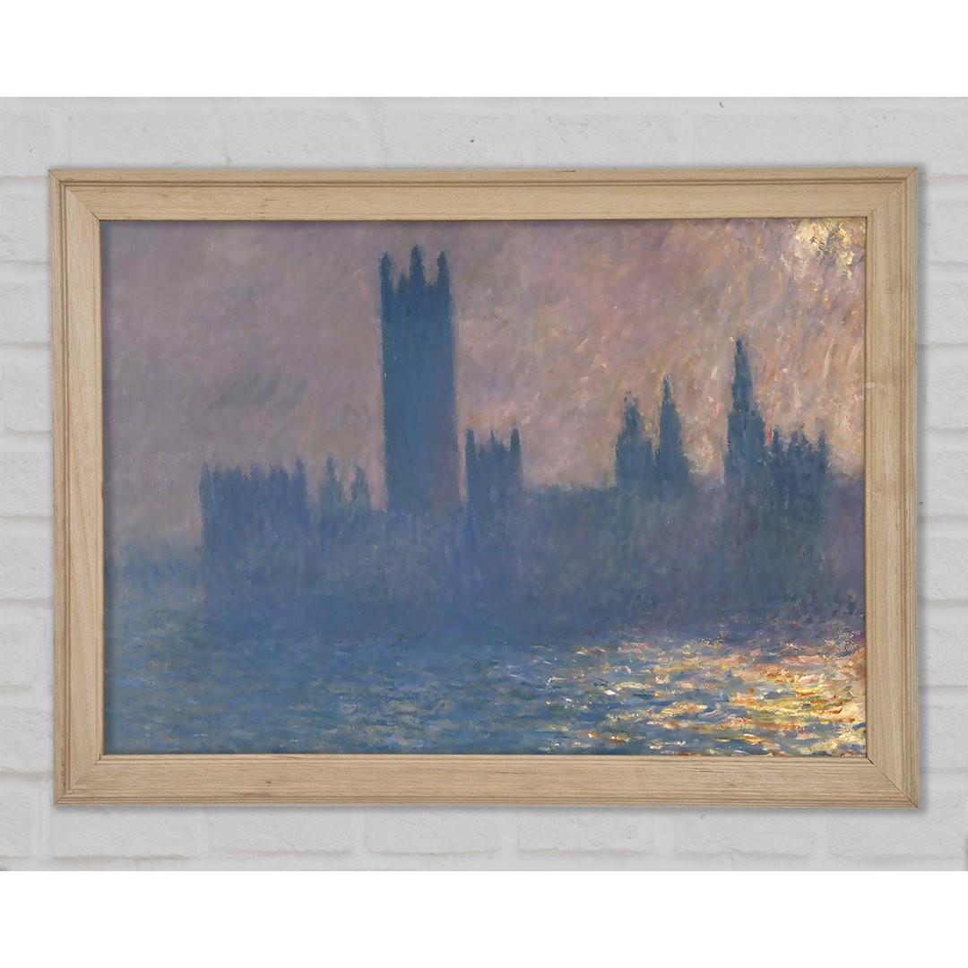 Monet Houses Of Parliament - Einzelne Bilderrahmen Kunstdrucke