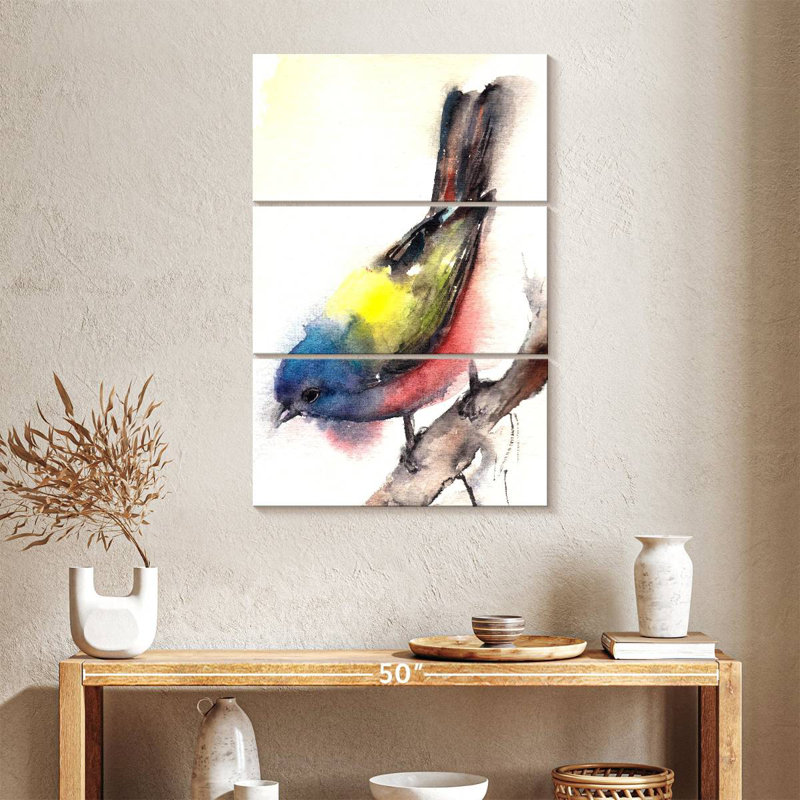 Brampt Bunting Bird, 38" H x 24" W