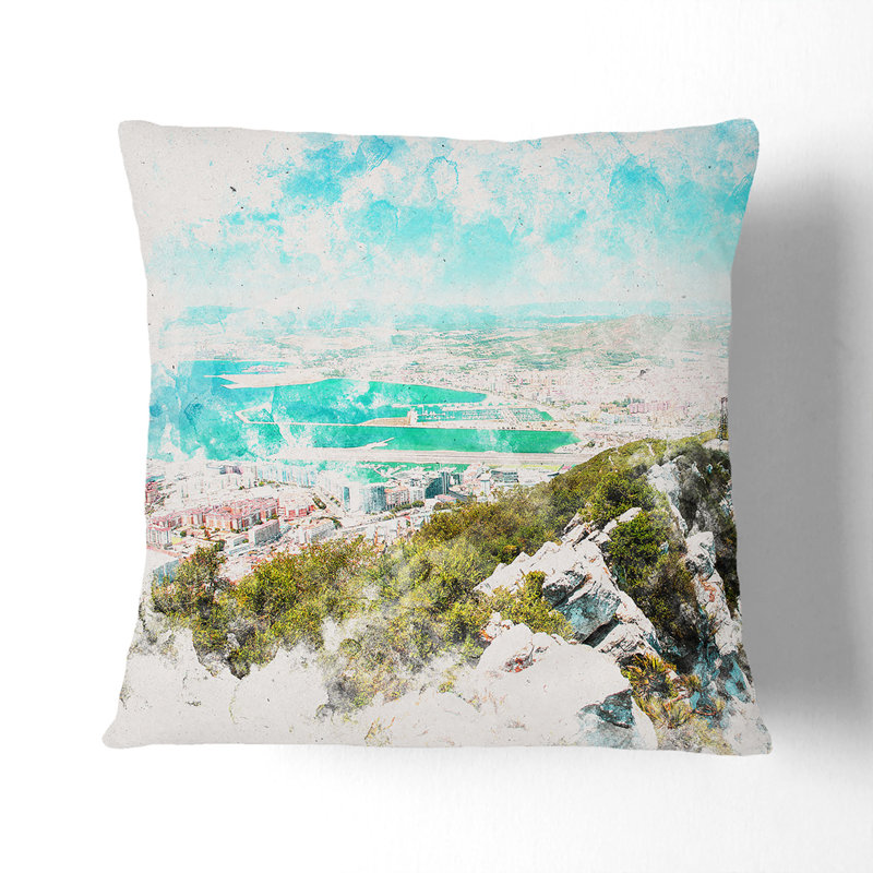 Square Cushion, Stone, 55cm H x 55cm W x 20cm D