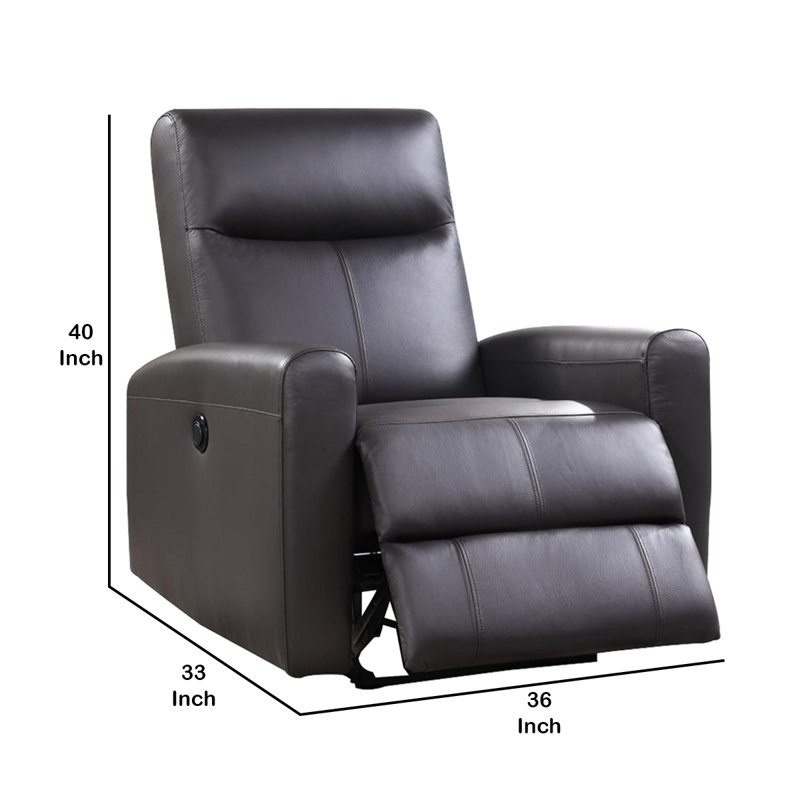 Whisenant Upholstered Power Motion Recliner, Brown
