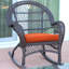Chaise berçante en osier avec coussins Berchmans-24032182-24032186
