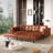 Elysiuma 3-In-1 Faux Leather Pull Out Sofa Bed,92.1" Convertible Sleeper Sofa With Square Arms-2087633455