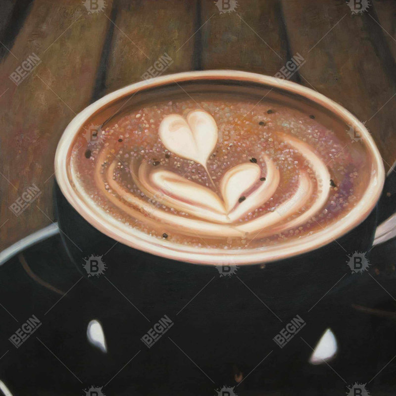 Cappuccino artistique - Toile noire rustique pour la décoration intérieure