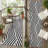 HomeRoots 8' Black And White Geometric Washable Indoor Outdoor Runner Rug