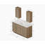 Meuble-lavabo simple 60 po avec comptoir en quartz de Carrare, armoire murale-810631693