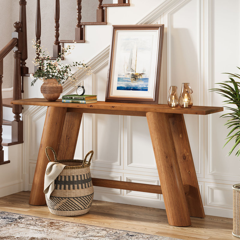 Console 70,87 po en bois massif