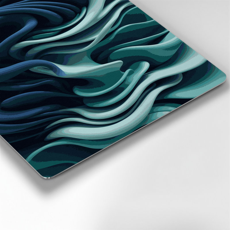 Art mural bleu Biomorphic Abstraction 26, H 20 po x l 30 po