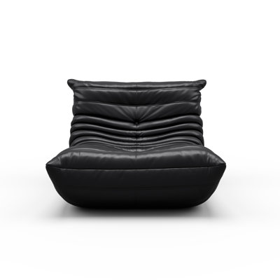 Armless Bean Bag Lounge Chair with Ergonomic Foam Support,  Modular Floor Seating