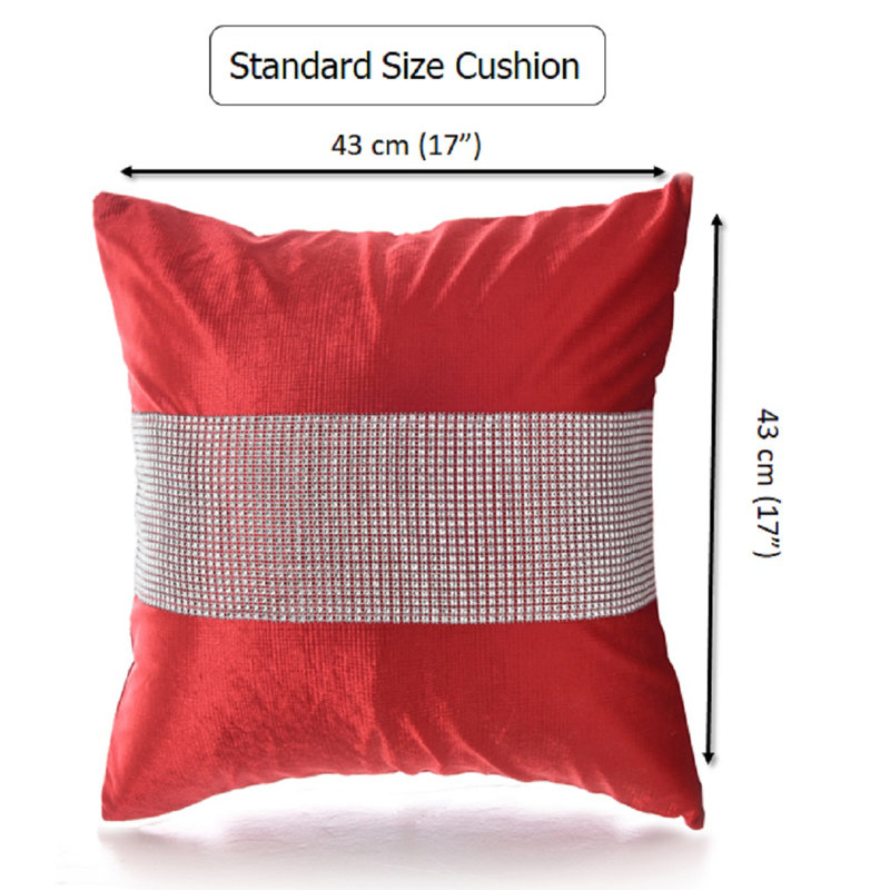 Addrienne Square Cushion Cover, Red