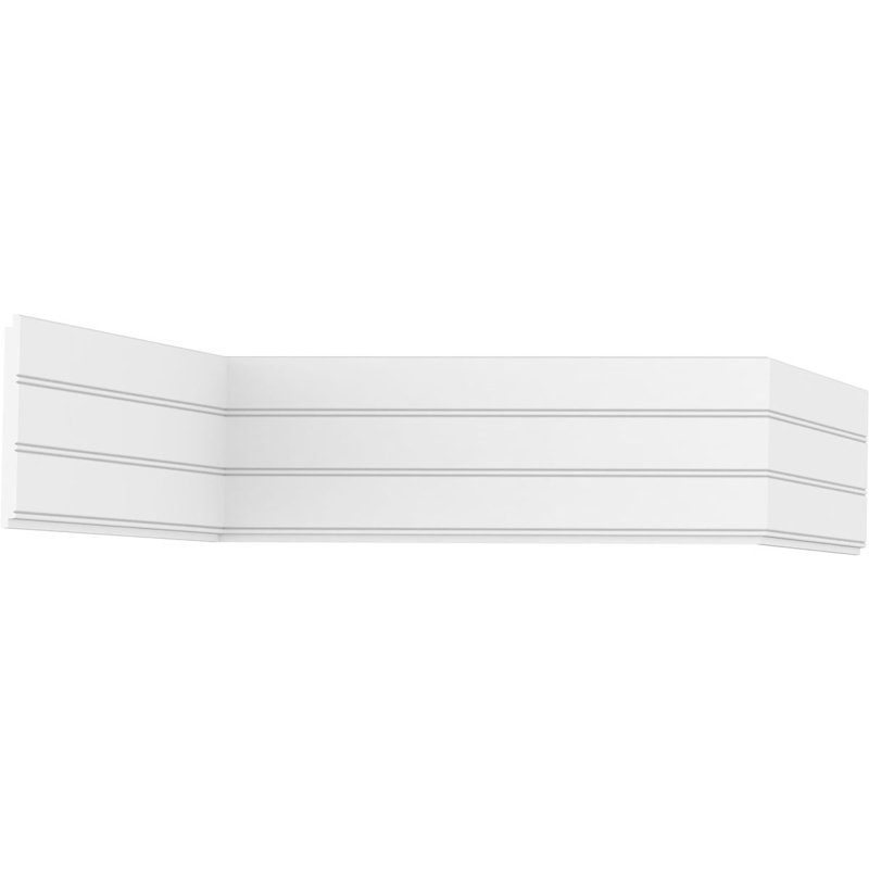 96" White PVC Reversible Bead/Nickel Gap Baseboard Moulding