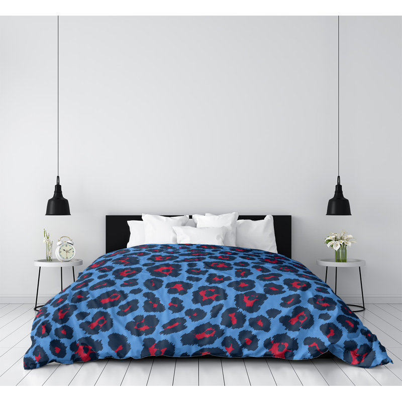 Housse de couette simple, Microfibre, Housse de couette simple TG, Bleu/rouge