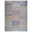 Tapis à tissage plat de style Shaker américain contemporain bleu et gris Great Muti