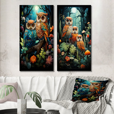 Native Owls Guardians Of The Forest - Animals Owl Metal Wall Decor Set Of 2
